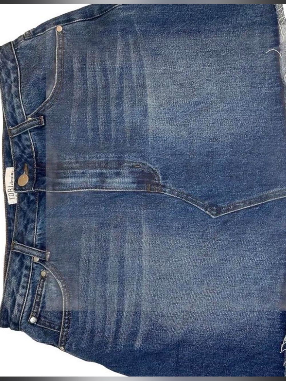 Tobi Blue Washed Denim Mini Skirt size 32